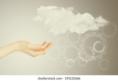 Cloud computing concept - world wide data sharing and communication
