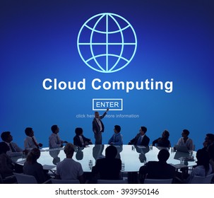 Cloud Computing Connection Networking Technology Concept