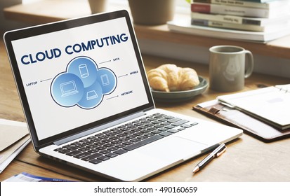 Cloud Computing Data Networking Connection Technology Concept