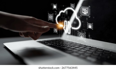 Cloud computing enables digital growth with secure data storage, scalable infrastructure, and strategic cloud-based business solutions. Latch - Powered by Shutterstock - Get 15% off with code: PIKWIZARD15