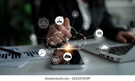 Cloud computing enables cloud, service, and network integration for digital transformation, data access, and scalable platform connectivity Latch