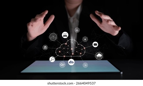 Cloud computing enables cloud, service, and network integration for digital transformation, data access, and scalable platform connectivity Latch
