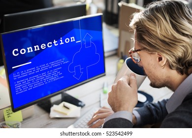 Cloud Computing Network Connection Concept