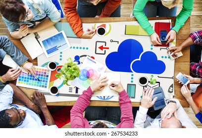 Cloud Computing Network Online Internet Storage Concept
