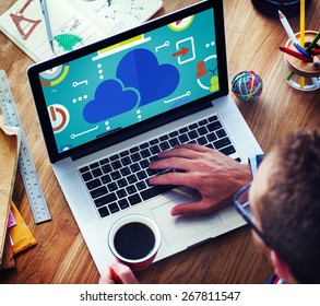 Cloud Computing Network Online Internet Storage Concept