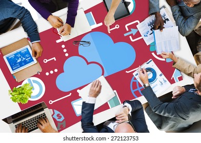 Cloud Computing Network Online Internet Storage Concept