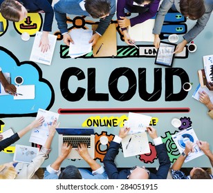 Cloud Computing Network Storage Online Concept