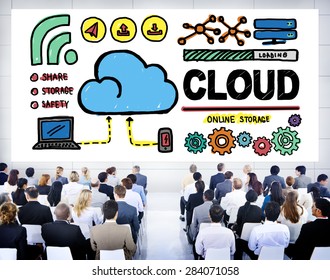 Cloud Computing Network Storage Online Concept