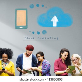 Cloud Computing Network Storage Online Concept