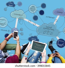 Cloud Computing Networking Connecting Concept