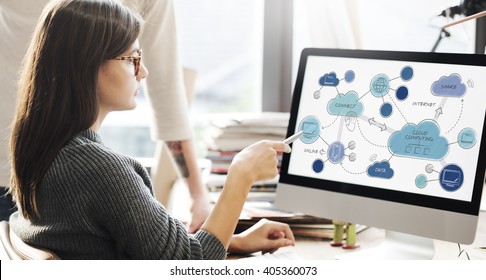 Cloud Computing Networking Connecting Concept