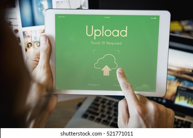 Cloud Computing Networking Upload Download Data Concept