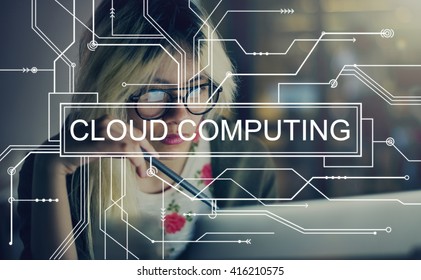 Cloud Computing Online Technology Circuit Board Concept