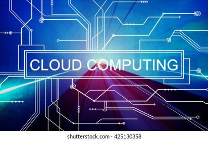 Cloud Computing Online Technology Circuit Board Concept