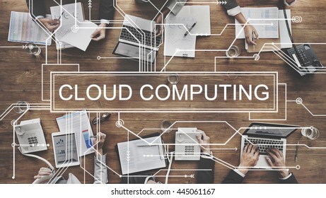 Cloud Computing Online Technology Circuit Board Concept