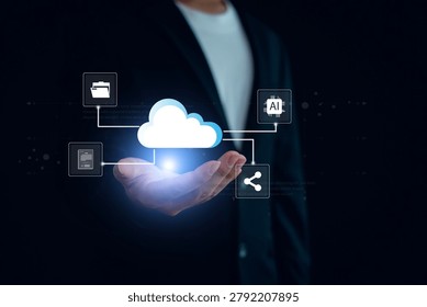 Cloud computing platform integrating AI, document management, secure file sharing, data storage, digital collaboration, and enterprise connectivity for modern business operations.