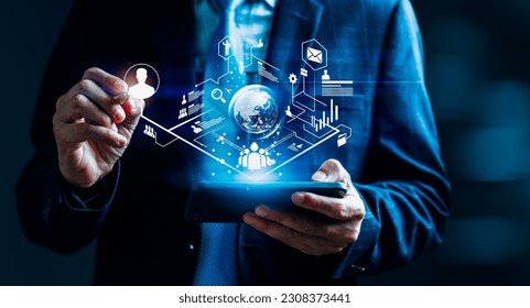 Cloud computing significance in modern-day data management, enabling efficient online activities for various applications, including technology articles, presentations or marketing campaigns