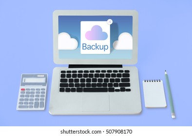 Cloud Computing Storage Icon Concept