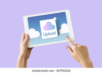Cloud Computing Storage Icon Concept