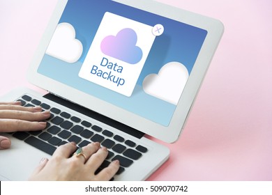 Cloud Computing Storage Icon Concept