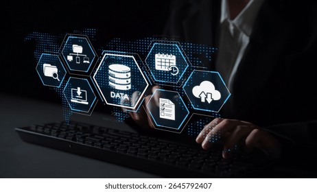 Cloud computing, cloud strategy, and cloud technology transforming digital infrastructure with scalable services, secure data storage, and cloud-based digital business solutions. Muxer