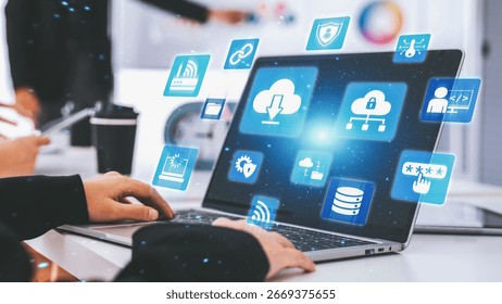 Cloud computing, cloud strategy, and cloud technology transforming digital infrastructure with scalable services, secure data storage, and cloud-based digital business solutions. Spire