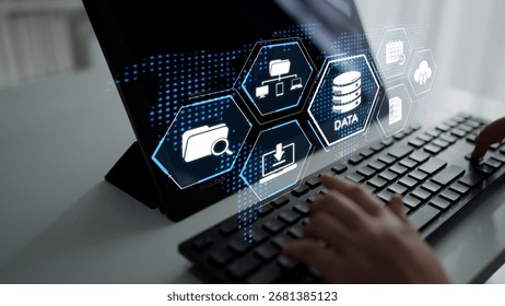 Cloud computing, cloud strategy, and cloud technology transforming digital infrastructure with scalable services, secure data storage, and cloud-based digital business solutions. Muxer