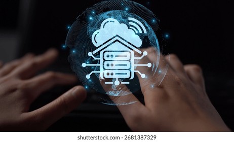 Cloud computing, cloud strategy, and cloud technology transforming digital infrastructure with scalable services, secure data storage, and cloud-based digital business solutions. Muxer