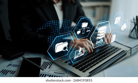 Cloud computing, cloud strategy, and cloud technology transforming digital infrastructure with scalable services, secure data storage, and cloud-based digital business solutions. Muxer