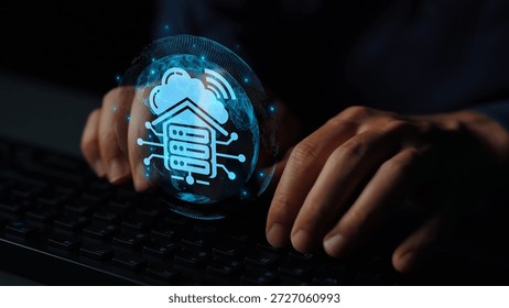 Cloud computing, cloud strategy, and cloud technology transforming digital infrastructure with scalable services, secure data storage, and cloud-based digital business solutions. Muxer