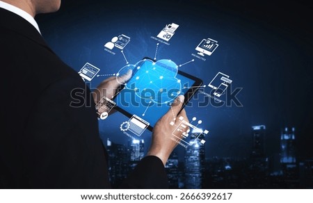 Cloud computing, cloud strategy, and cloud technology transforming digital infrastructure with scalable services, secure data storage, and cloud-based digital business solutions. Spline