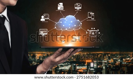 Cloud computing, cloud strategy, and cloud technology transforming digital infrastructure with scalable services, secure data storage, and cloud-based digital business solutions. Spline