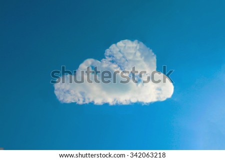 The cloud computing symbol in real