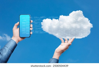 Cloud computing technology  with cyberspace concepts.big data analyze.innovation processing system and creativity ideas