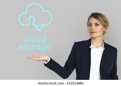 Cloud Computing Upload Download Icon Sign