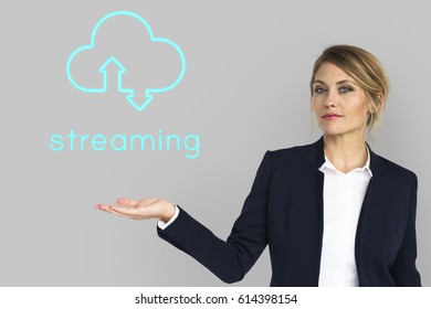 Cloud Computing Upload Download Icon Sign
