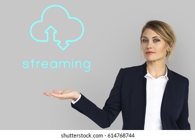 Cloud Computing Upload Download Icon Sign