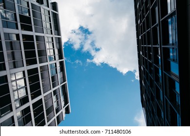 Cloud Copy Space Inbetween Of Two Big Buildings