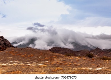 Cloud covered mountain