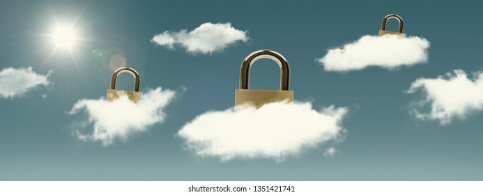 cloud data security, cloud computing concept - Shutterstock ID 1351421741