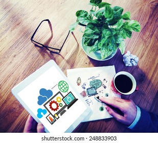 Cloud Data Storage Database Online Technology Concept