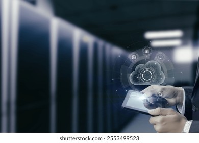Cloud data update business and technology. Cloud solutions and their importance for modern business.