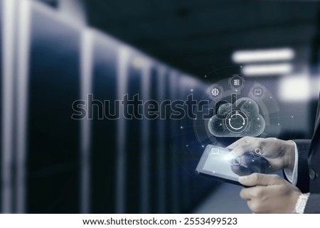 Cloud data update business and technology. Cloud solutions and their importance for modern business.