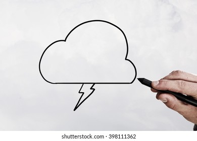 Cloud drawn concept