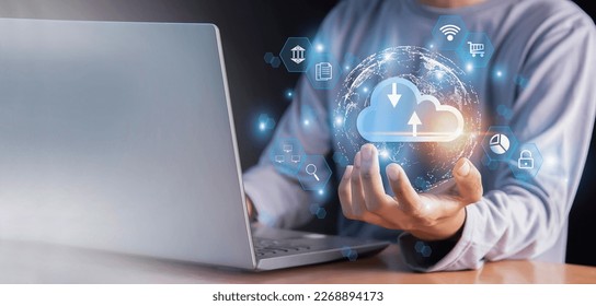 Cloud and Electronic Storage Global Internet Connection.