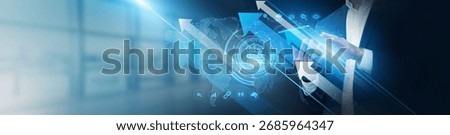 Cloud engineer using tablet analyzing virtual infrastructure and service growth. Resource allocation, virtualization, scalability, deployment monitoring, and performance optimization.