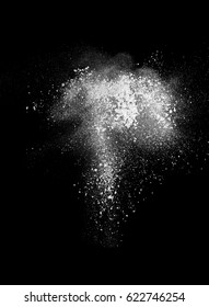 Cloud Of Flour On Dark Background