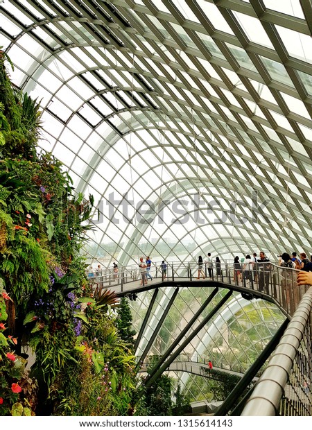 Cloud Forest Gardens By Bay Singapore Stock Photo Edit Now