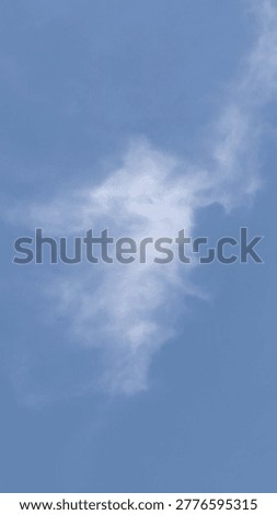Cloud forms a human like figure 
