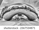 Cloud Gate (The Bean) in Black and White